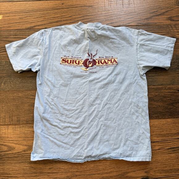 Vintage 1990 Big Stick Surf-O-Rama Contest T-Shirt Santa Cruz Sz XL - Picture 2 of 8